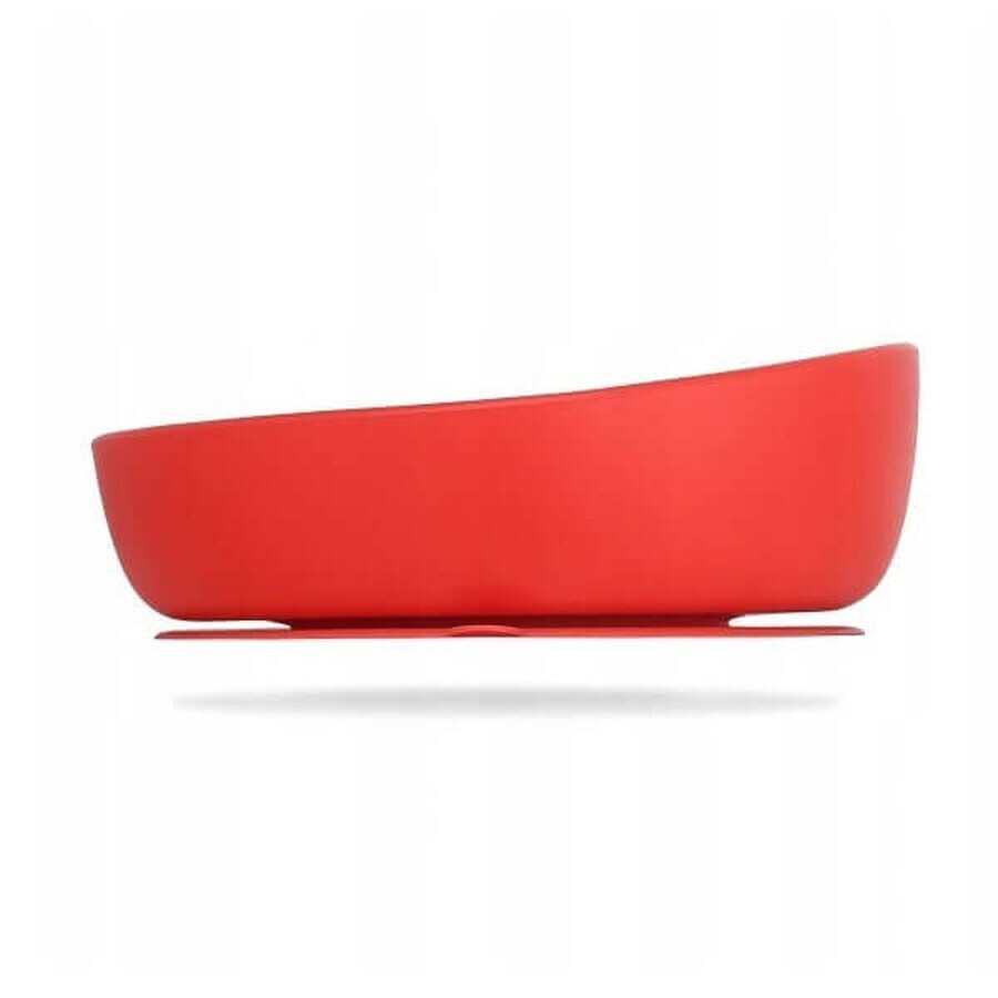 Doidy Bowl, kom met zuignap, silicone, rood, 1 st