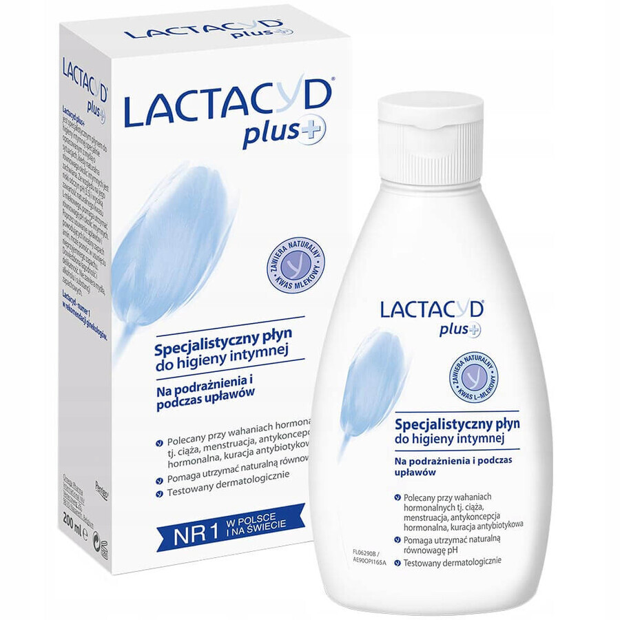 Lactacyd Plus+, speciale vloeistof voor intieme hygiëne, 200 ml