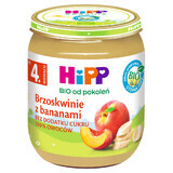 HiPP Fruit Bio, pêches avec banane, après 4 mois, 125 g