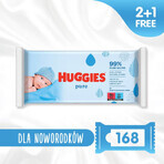 Huggies Pure, lingettes humides pour bébés, 3 x 56 pcs