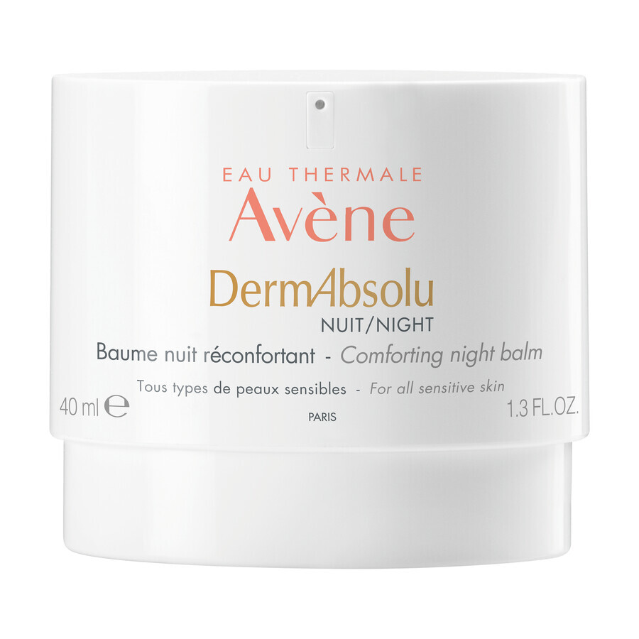 Avene DermAbsolu, crema confort piel, crema de noche, pieles sensibles y maduras, 40 ml