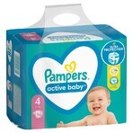 Pampers Active Baby, scutece, mărimea 4, 9-14 kg, 74 buc