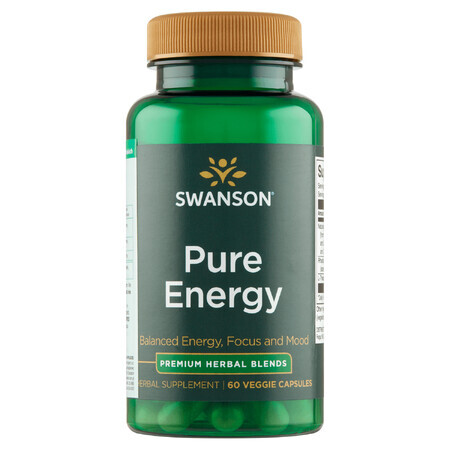 Swanson Pure Energy, 60 plantaardige capsules