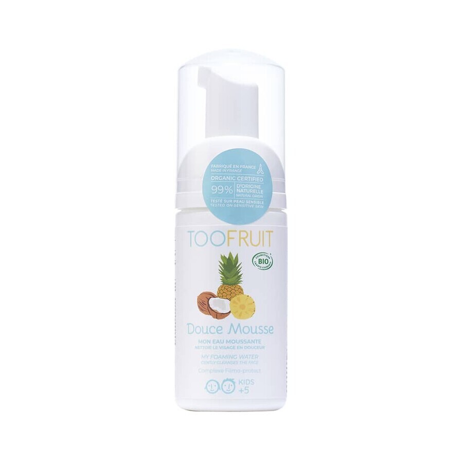 Toofruit, Reinigungsschaum Gesichtswasser für Kinder, Ananas und Kokosnuss, 100 ml