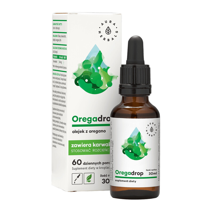 Aura Herbals Oregadrop, oregano olie, druppels, 30 ml