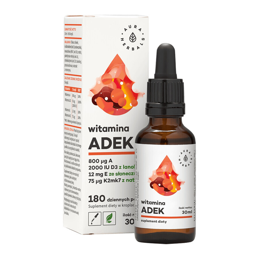 Aura Herbals Vitamina ADEK, gocce, 30 ml 