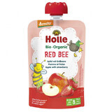 Holle, Red Bee fruit mousse tube, apple, strawberry BIO, after 8 months, 100 g