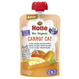 Holle, Mousse di frutta in tubetto, Carrot Cat, carota, mango, banana e pera, dopo 6 mesi, 100 g