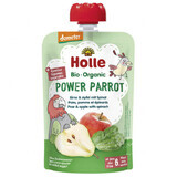 Holle, Fruit and vegetable mousse in a tube, Power Parrot, pear, apple, spinach, from 6 months, 100 g