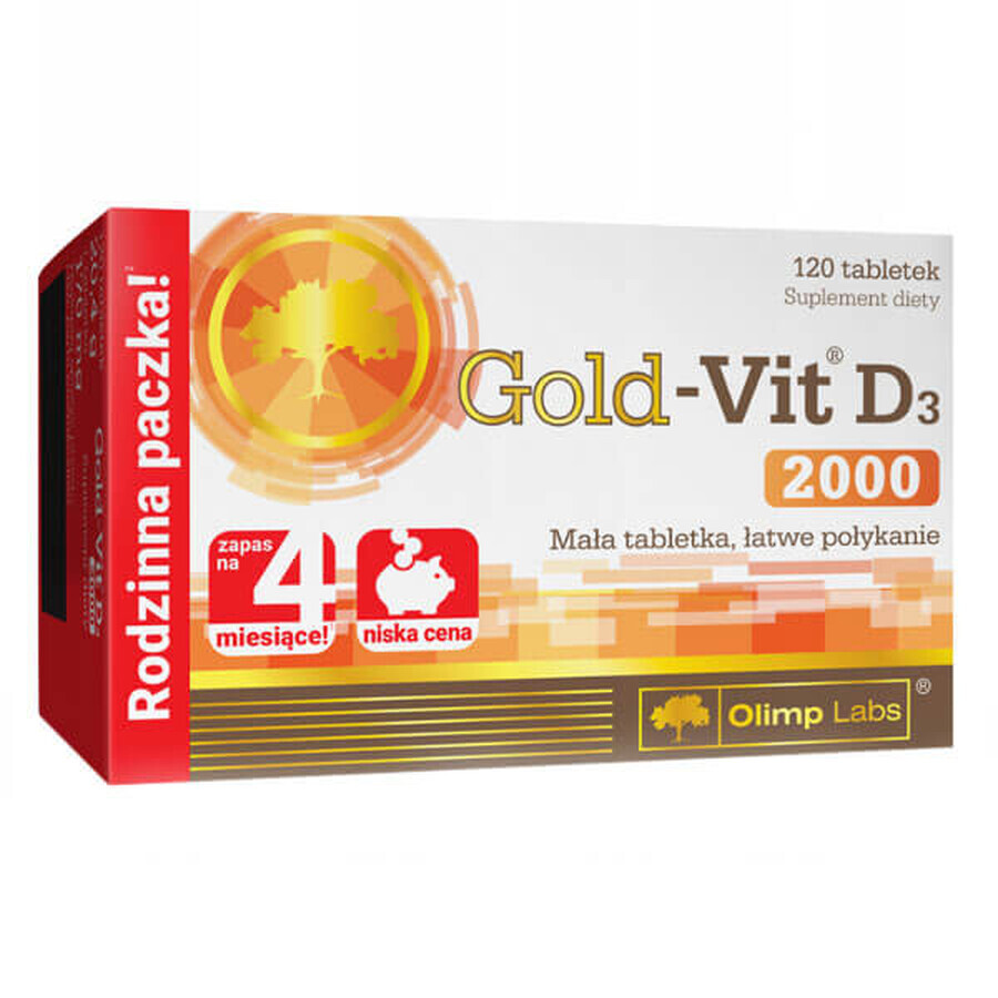 Olimp Gold-Vit D3 2000, 120 tabletten