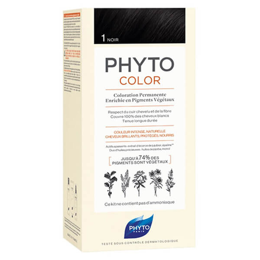 Phyto Color, hair dye, 1 black, 50 ml