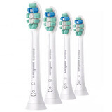 Philips Sonicare C2 Optimal Plaque Defense Sonic Toothbrush Replacement Tips, HX9024/10, White, 4 Pieces