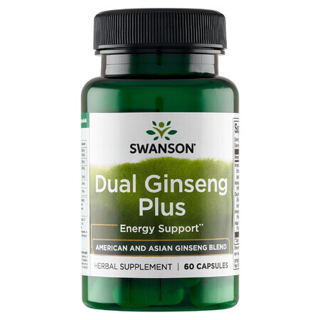 Swanson Dual Ginseng Plus, 60 capsule