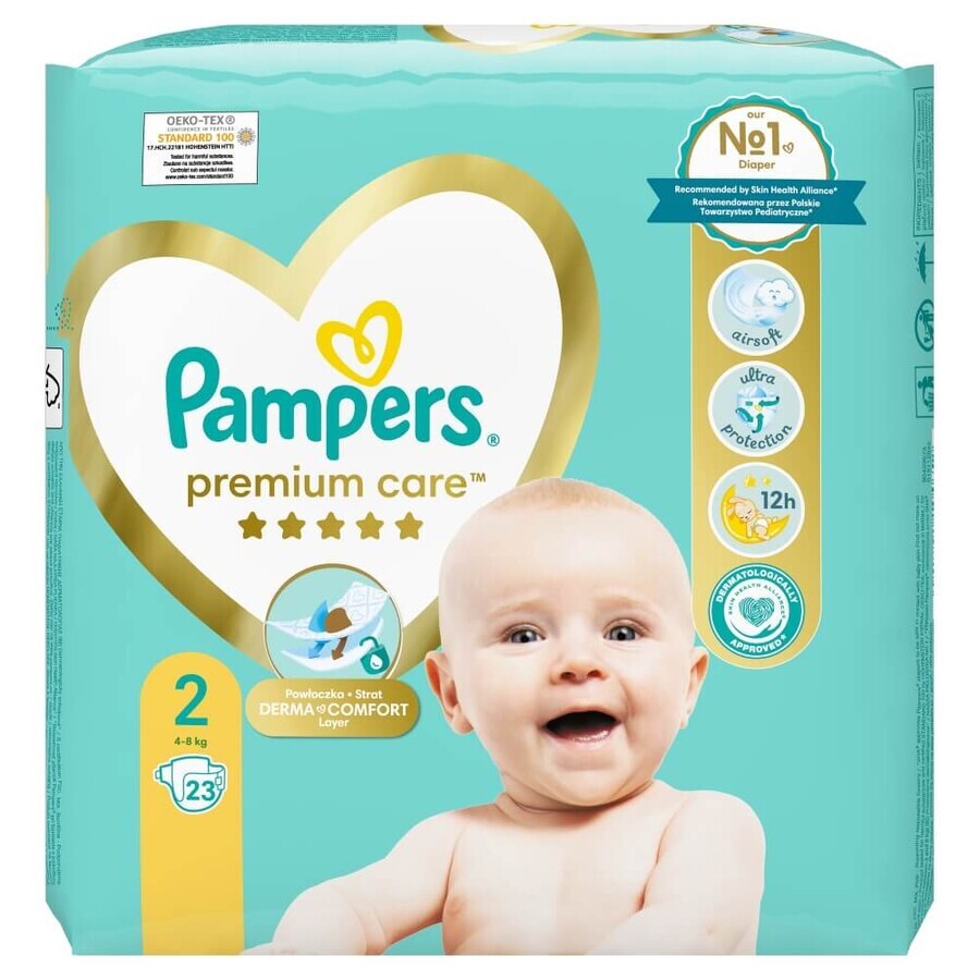 Pampers Premium Care, diapers size 2, Mini, 4-8 kg, 23 pcs