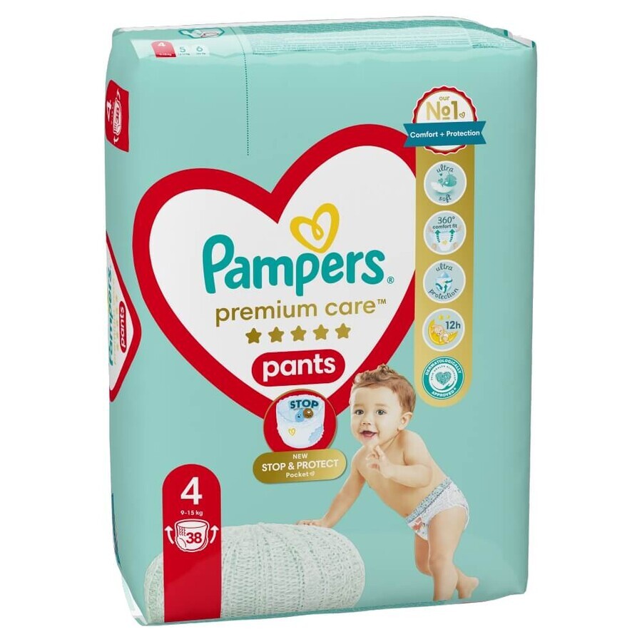 Pampers Premium Care Pants, diapers, size 4, 9-15 kg, 38 pcs