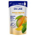 On Line, liquid cream soap, Mango and basil, stock, 500 ml