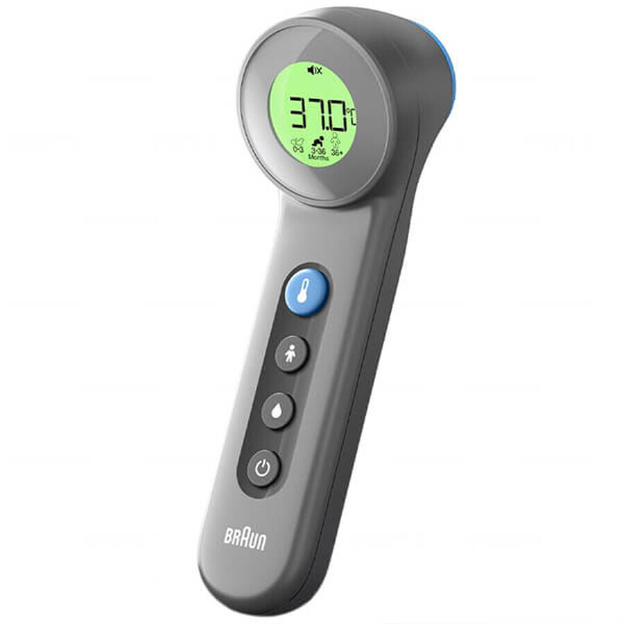 Braun BNT 400, 5-in-1 contactloze voorhoofdthermometer met leeftijdsprecisie, zwart