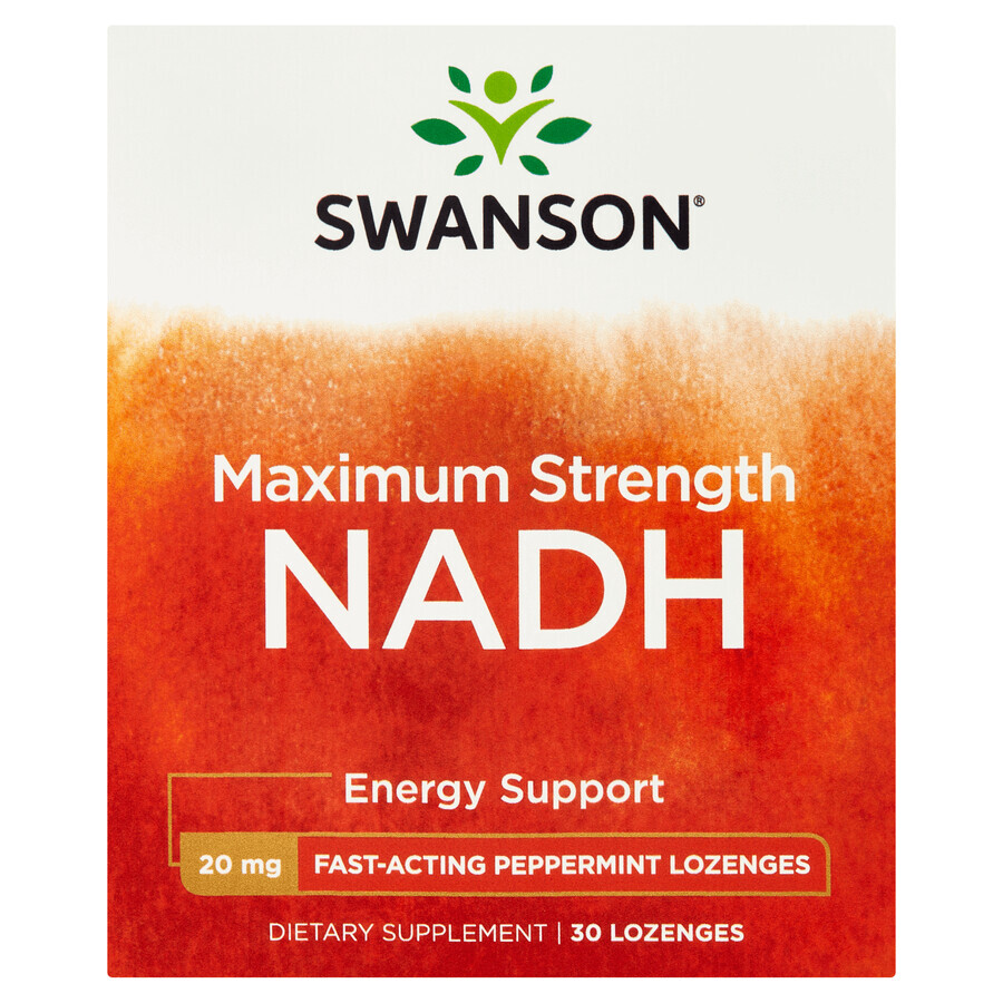 Swanson Maxiumum Strength NADH, muntsmaak, 30 zuigtabletten