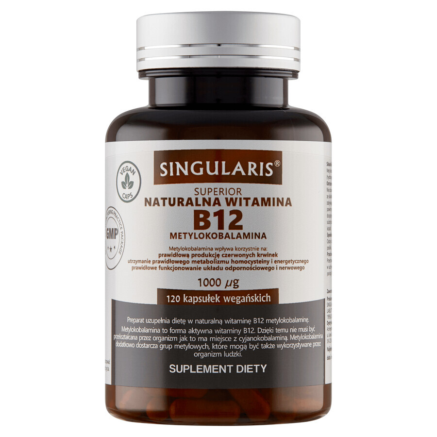 Singularis, Vitamine B12 Methylcobalamine, 120 capsules