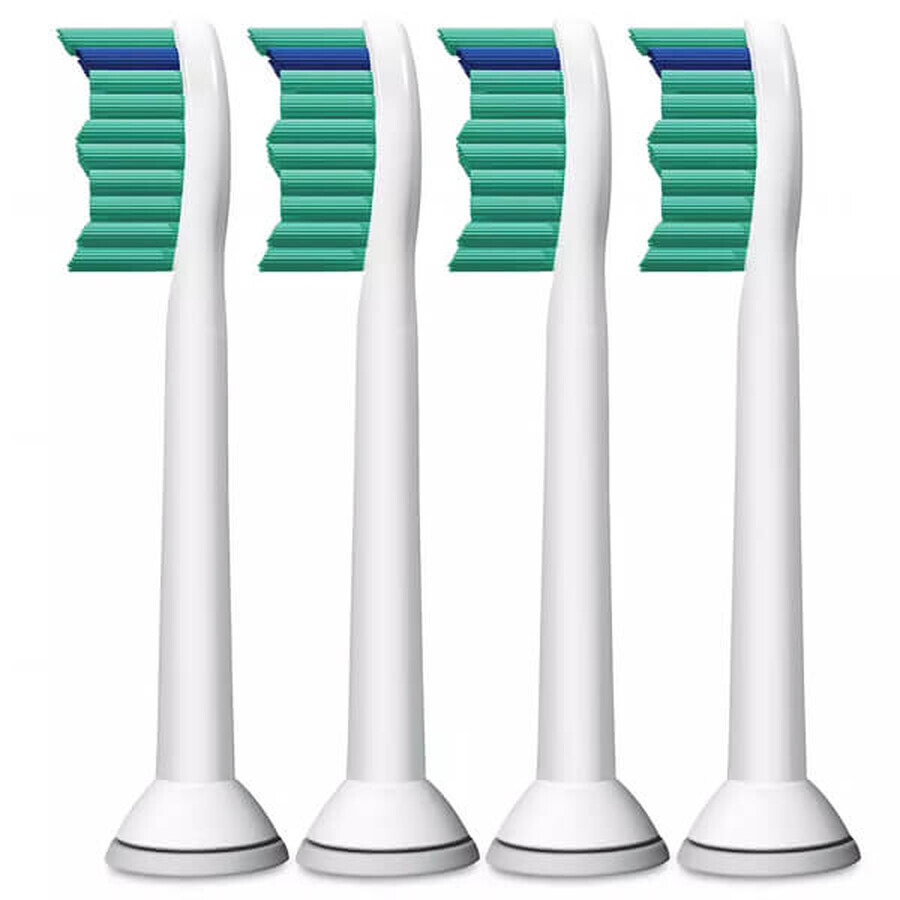 Philips, vervangende opzetborstels voor Sonicare C1 ProResult sonische tandenborstel, HX6014/07, wit, 4 stuks