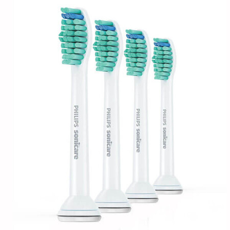 Philips, vervangende opzetborstels voor Sonicare C1 ProResult sonische tandenborstel, HX6014/07, wit, 4 stuks