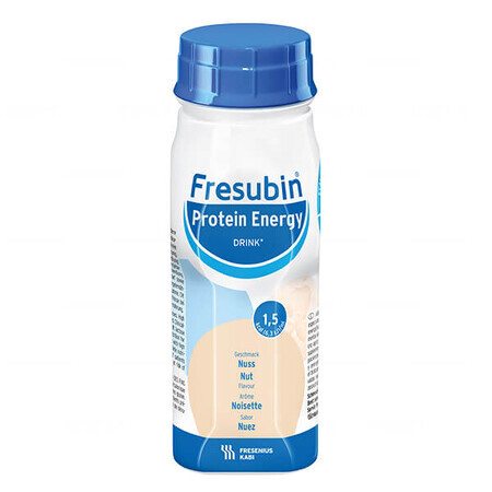 Fresubin Eiwit Energiedrank, voedingspreparaat, notensmaak, 4 x 200 ml