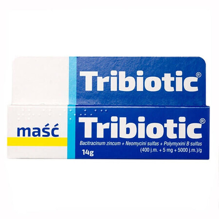 Tribioticum (5 mg + 0,833 mg + 0,01 g)/g, zalf, 14 g