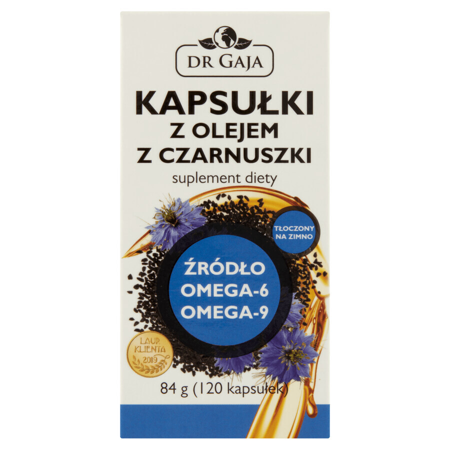 Dr. Gaia capsules met zwarte komijnolie, 120 capsules