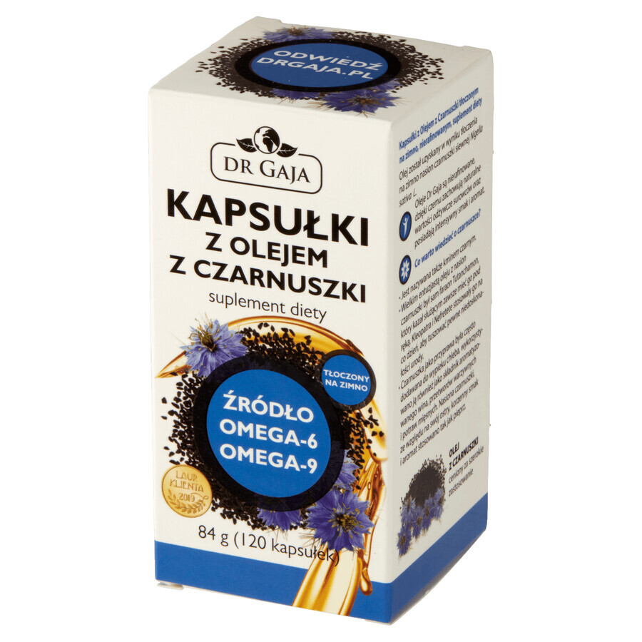 Dr. Gaia capsules met zwarte komijnolie, 120 capsules