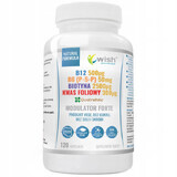 Wish B12 + B6 (P-5-P) + Biotin + Folic Acid Modulator Forte, 120 capsules