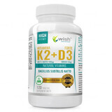 Wish Vitamin K2 100 µg + D3 2000 IU Forte, 120 tablets