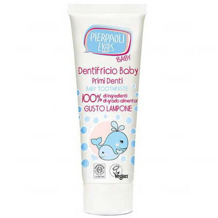 Ekos Baby, premier dentifrice pour bébés, framboise avec extrait de camomille, 75 ml