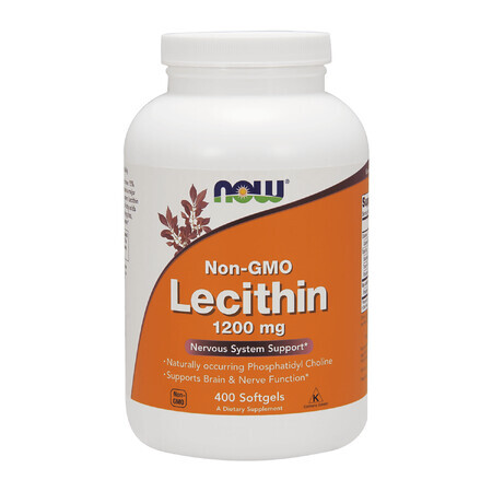 Now Foods Non-GMO Lecithine 1200 mg, lecithine, 400 capsules