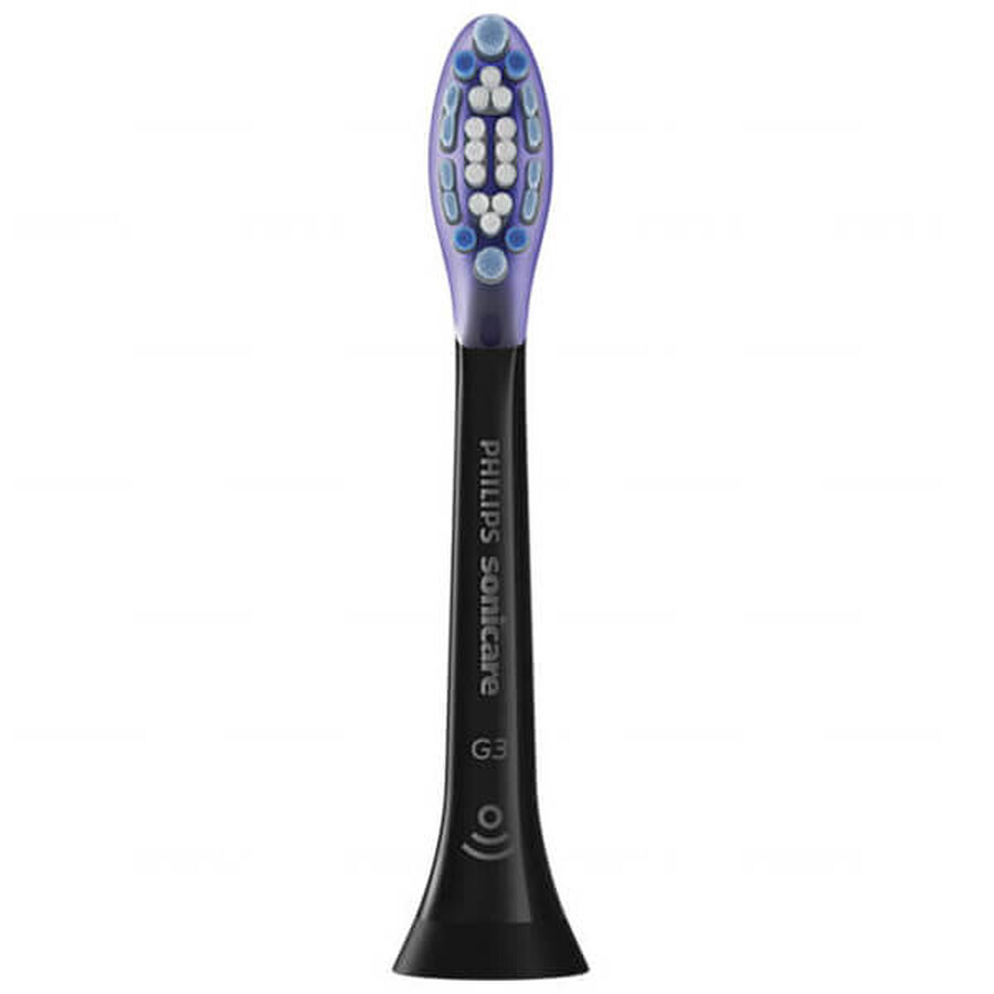 Philips, punte di ricambio per lo spazzolino sonico Sonicare G3 Premium Gum Care, HX9054/33, nero, 4 pezzi