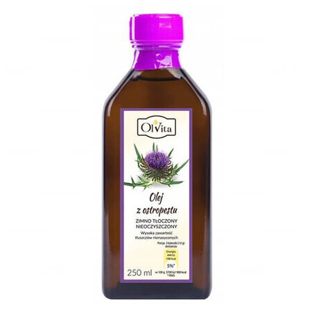 OlVita, koudgeperste distelolie, ongezuiverd, 250 ml