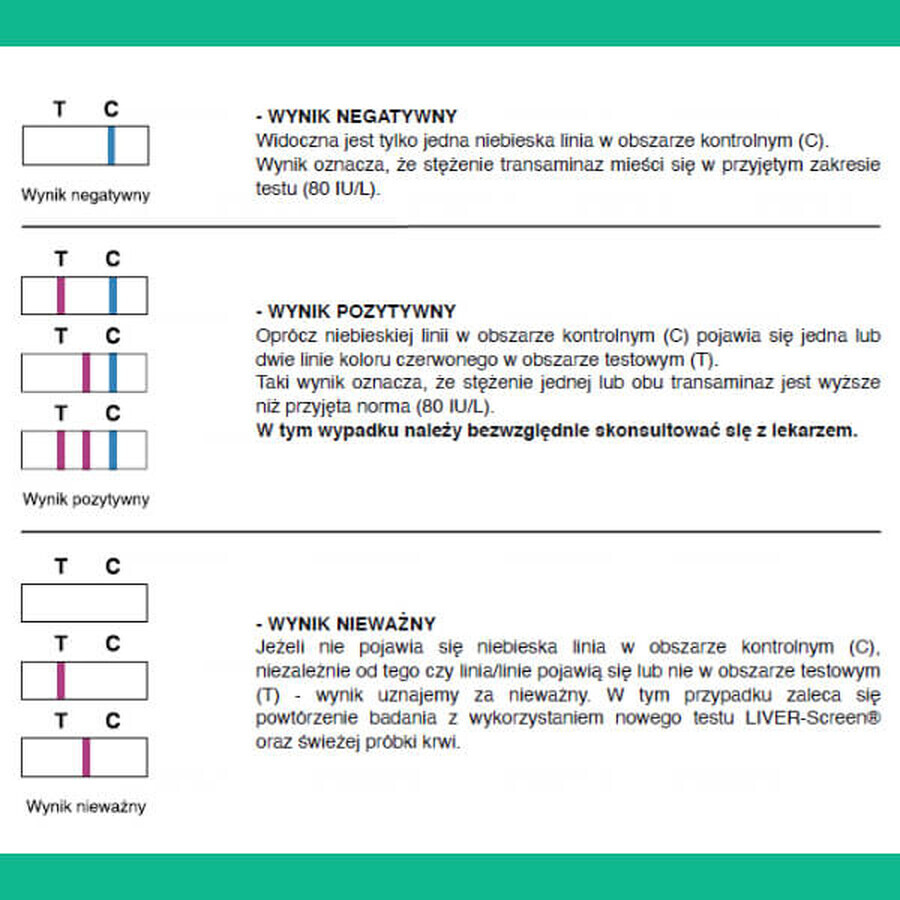 Liver-Screen-Test, ein Test zur Beurteilung des physiologischen Zustands der Leber, 1 Stück