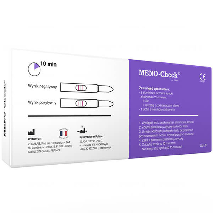 LabHome Meno-Check test, menopauze test, beoordeling van hormonale veranderingen, 2 eenheden