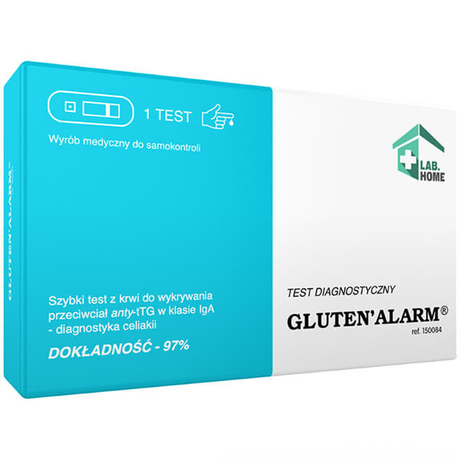 LabHome Gluten'Alarm, bloedtest voor glutenintolerantie, diagnose coeliakie, 1 stuk