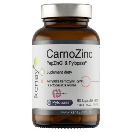 Kenay CarnoZink PepZinGl &amp; Pulopass, 60 capsules