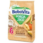 BoboVita Porcja Zbóż céréales-avoine porridge 3 céréales, pomme et poire, produits laitiers, sans sucre ajouté, après 6 mois, 210 g