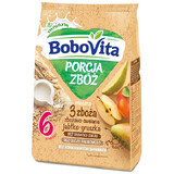 BoboVita Porcja Zbóż cereal porridge 3 cereals, apples and pears, dairy, no added sugar, after 6 months, 210 g