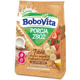 BoboVita Porcja Zbóż Porridge cereal-oat 7 cereals, strawberry-banana, dairy, no added sugar, after 8 months, 210 g