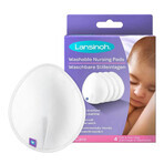 Lansinoh, breast pads, reusable, white, 4 pieces