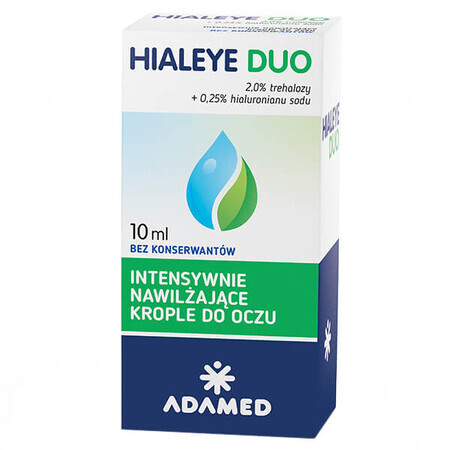 Hialeye Duo, intensively moisturizing eye drops, 10 ml