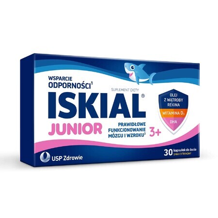 Iskial Junior, ab 3 Jahren, Zitronengeschmack, 30 Kaukapseln