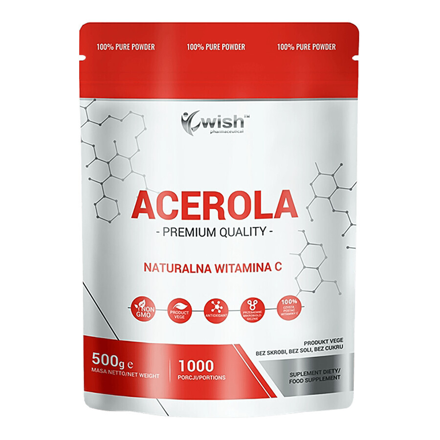 Wish Acerola, vitamina C natural, 500 g