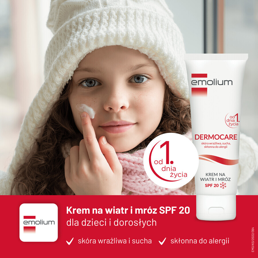 Emolium Dermocare, wind en vorst crème, vanaf dag 1, SPF 20, 75 ml