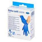 Peha-soft nitril fino, nitril handschoenen, niet-steriel, poedervrij, blauw, maat L, 10 stuks