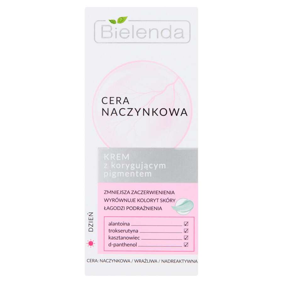 Bielenda Vascular Skin, crème de jour avec pigment correcteur, 50 ml