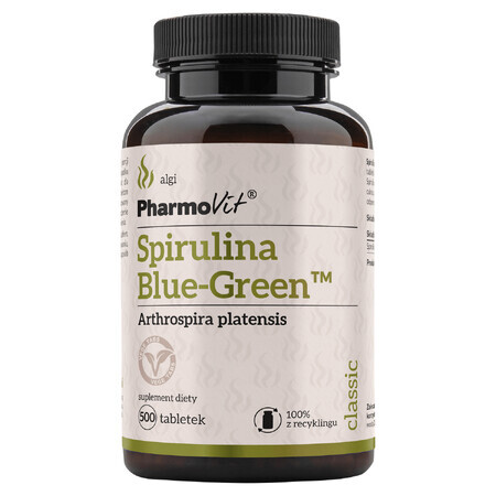 PharmoVit Spirulina Blauwgroen, 500 tabletten